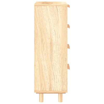 vidaXL Servantă, maro, 40x30x90 cm, lemn masiv pin și ratan natural