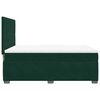 vidaXL Pat box spring cu saltea, verde &icirc;nchis, 160x200 cm, catifea