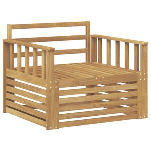 vidaXL Canapea de exterior Lemn Solid de Acacia Alb