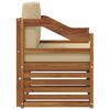 vidaXL Set de canapele de exterior cu pernă natural 67 x 63 x 73 cm