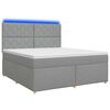 vidaXL Pat boxspring cu saltea Gri deschis 140 x 190 cm Țesătură