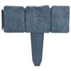 vidaXL Gard de grădină / gazon aspect piatră, 41 buc., 10 m, plastic