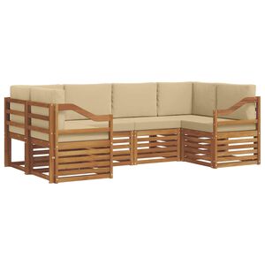 vidaXL Set de canapele de exterior 6 buc. natural