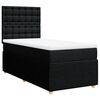 vidaXL Pat box spring cu saltea, negru, 90x200 cm, textil