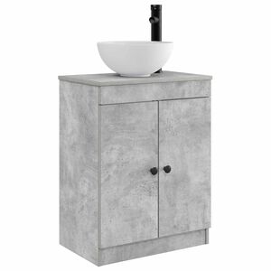 vidaXL Mobilă de baie cu chiuvetă Gri Beton 54 x 35 x 83 cm
