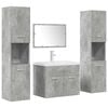 vidaXL Set mobilier de baie, 5 piese, gri beton, lemn prelucrat