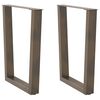 vidaXL Picioare de masă &icirc;n formă de V, 2 buc., oțel natural, 70x(72-73,3) cm