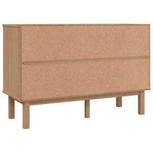 vidaXL Dulap cu sertar OTTA maro/gri, 111x43x73,5 cm, lemn masiv pin