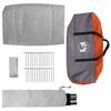 vidaXL Cort de Camping Gri și portocaliu 475 x 475 x 235 cm Poliester