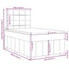 vidaXL Pat box spring cu saltea, maro &icirc;nchis, 120x190 cm, textil
