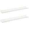 vidaXL Raft suspendat Pe perete 2 pcs Alb 60 x 9 x 2,5 cm Oțel