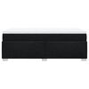 vidaXL Pat box spring cu saltea, negru, 90x200 cm, textil