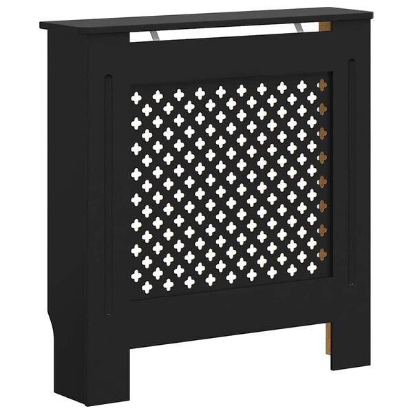 vidaXL Mască pentru calorifer, negru, 78 cm, MDF
