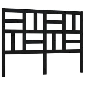 vidaXL Tăblie de pat, negru, 126x4x104 cm, lemn masiv de pin