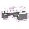 vidaXL Set canapele de grădină cu perne, 11 piese, negru, poliratan