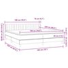 vidaXL Pat box spring cu saltea, gri &icirc;nchis, 180x220 cm, catifea