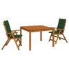 vidaXL Set de dining pentru grădină, 3 piese natural