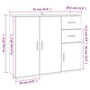 vidaXL Servantă, stejar maro, 91x29,5x75 cm, lemn prelucrat