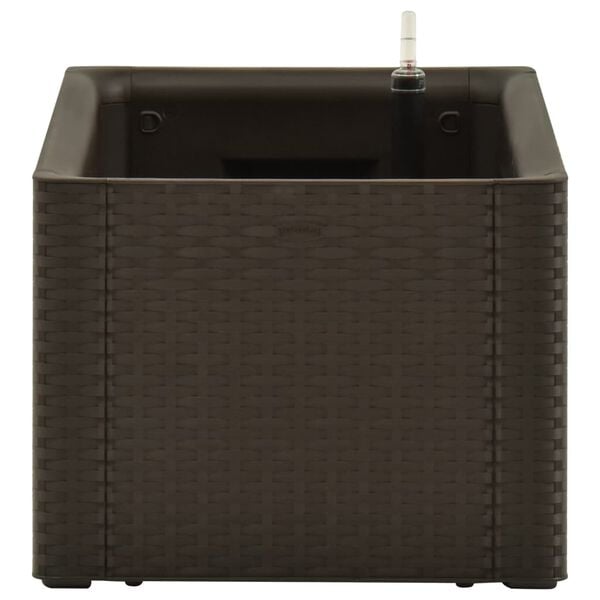 vidaXL Strat înălțat grădină sistem automat udare cafeniu 100x43x33 cm