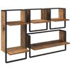 vidaXL Set rafturi de perete 4 buc. Lemn Vechi 65 x 25 x 30 cm