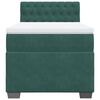 vidaXL Pat box spring cu saltea, verde închis, 100x200 cm, catifea