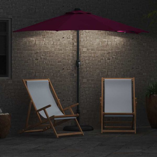 vidaXL Parasol de Grădină Roșu Bordeaux 294 x 150 x 223 cm