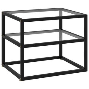 vidaXL Masă consolă, transparent, 50 x 40 x 40 cm, sticlă securizată
