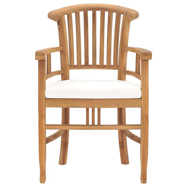 vidaXL Set mobilier de grădină cu perne, 5 piese, lemn masiv de tec