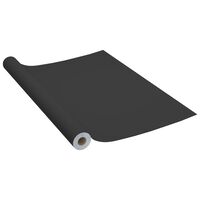 vidaXL Folie de mobilier autoadezivă, negru, 500 x 90 cm, PVC