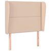 vidaXL Tăblie pat cu aripioare cappuccino 83x23x118/128 cm piele eco