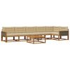 vidaXL Set de canapele de exterior cu pernă 7 pcs Natural și Bej