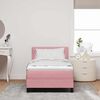 vidaXL Pat cu arcuri cu saltea cu headboard Roz 100 x 200 cm Catifea
