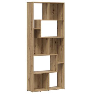 vidaXL Bibliotecă din lemn stratificat, stejar artizanal, 67x24x161 cm