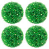 vidaXL Bile artificiale din lemn de cimiș cu lumini LED 4 buc Verde