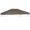 vidaXL Acoperiș pentru pavilion, 3 x 3 m, gri taupe, 310 g/m²