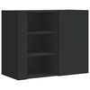 vidaXL Dulap de perete, negru, 75x35x60 cm, lemn prelucrat