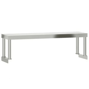vidaXL Raft superior masă de lucru, 110x30x35 cm, oțel inoxidabil