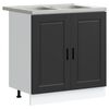 vidaXL Dulap baza chiuvetă Porto 2 buc. Negru 80 x 46 x 81,5 cm