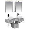 vidaXL Set dulap baie 5 buc. Sonoma gri Lemn prelucrat