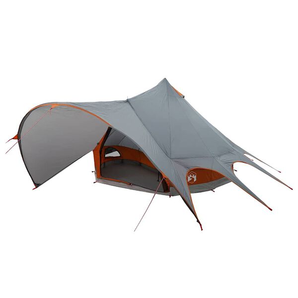 vidaXL Cort Teepee cu acoperiș Gri și Portocalie 600 x 600 x 347 cm