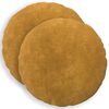 vidaXL Pernă 2 buc. HEERLEN Galben &Oslash; 60 cm Fleece din microfibra