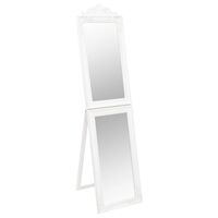 vidaXL Oglindă de sine stătătoare, alb, 40x160 cm