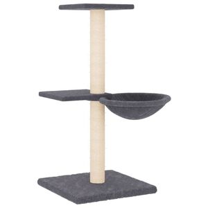 vidaXL Ansamblu pisici cu st&acirc;lpi din funie sisal, gri &icirc;nchis, 72 cm