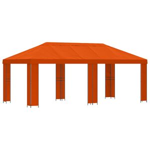 vidaXL Foișor pentru Grădină 6 x 3 m Portocaliu Poliester și oțel