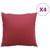 vidaXL Perne canapea 4 buc. roșu vin 60x60 cm, material textil