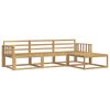 vidaXL Set de canapele de exterior 4 buc. Alb Lemn Solid de Acacia