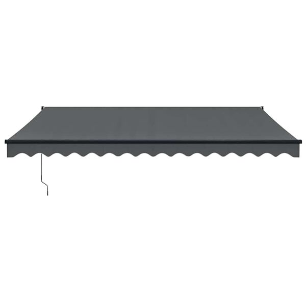vidaXL Copertină retractabilă, antracit, 4,5x3 m, textil și aluminiu