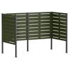 vidaXL Ecran pentru coș de gunoi 167 x 85 x 113 cm Oțel Verde măsliniu