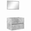 vidaXL Set de mobilier pentru baie Gri din beton 60 x 38,3 x 45 cm
