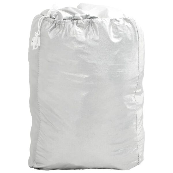 vidaXL Husă auto parțială, cu cârlige, argintiu, M, PEVA